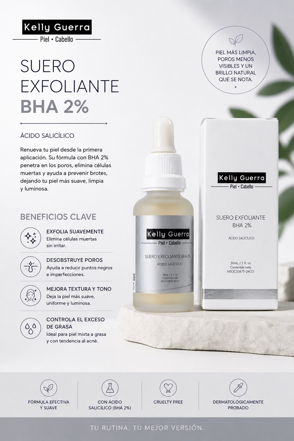 Suero Exfoliante BHA Acido Salicilico - 30ml